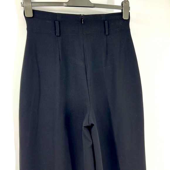 BCBGMAXAZRIA high waist, wide leg office pants Black SZ M - Picture 5 of 12